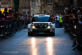 Barcelona: 49 Racc Rally Costa Daurada Plaça de la Catedral Skoda Fabia WRC